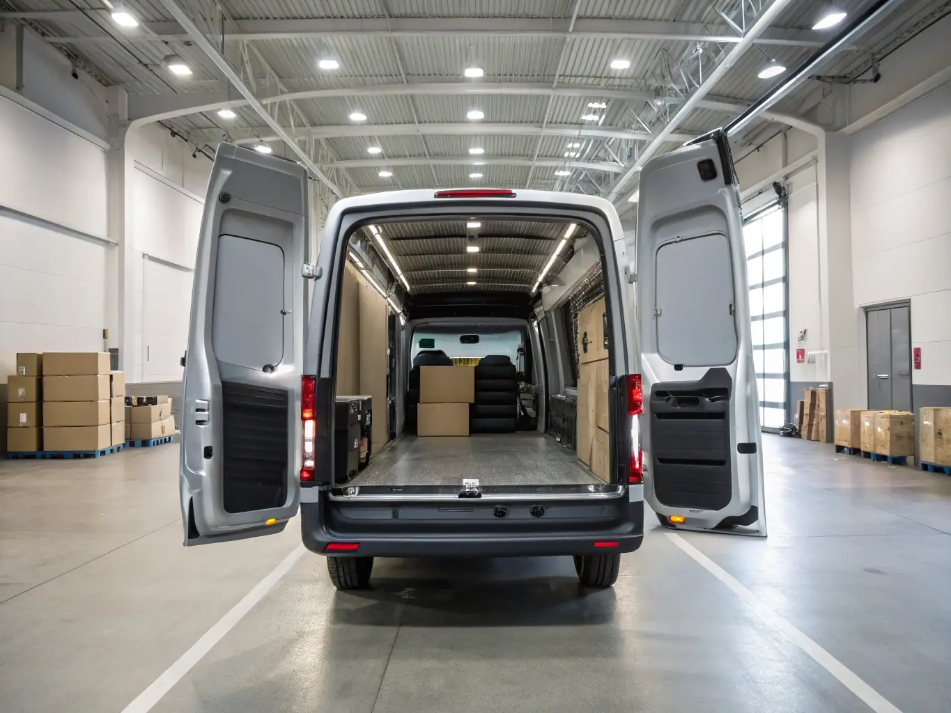 A Vantastic Services LLC van being loaded with packages, showcasing the company's commitment to efficient logistics.
